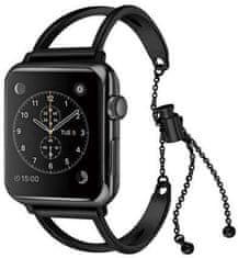 4wrist Állítható acél szíj Apple Watch - Fekete 38/40/41 mm