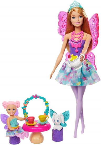 Mattel Barbie Mese játékkészlet Szárnyas tündérbabával