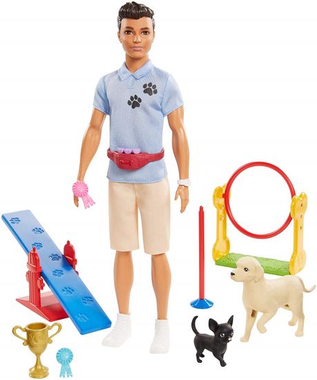 Mattel Barbie Ken és foglalkozása játékkészlet Ken kutyakiképző