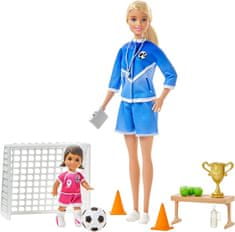 Mattel Barbie foci edzőnő babával játék szett szőke hajú edzőnővel