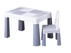 Tega Baby Asztal MULTIFUN székkel fehér / szürke