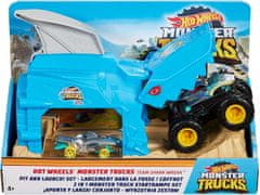 Hot Wheels Monster trucks verseny játékkészlet, kék