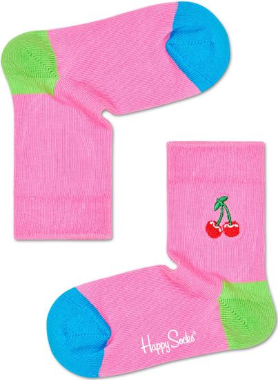 Happy Socks lány zokni Cherry Embroidery Sock