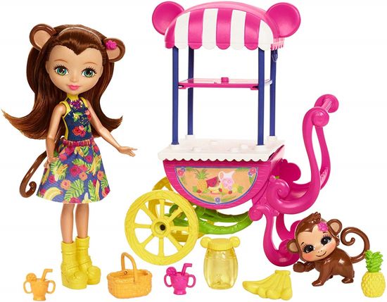 Mattel Enchantimals Játék készlet kerekeken Fruit Cart