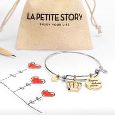 La Petite Story Acél karkötő aranyozott medálokkal LPS05AQJ04