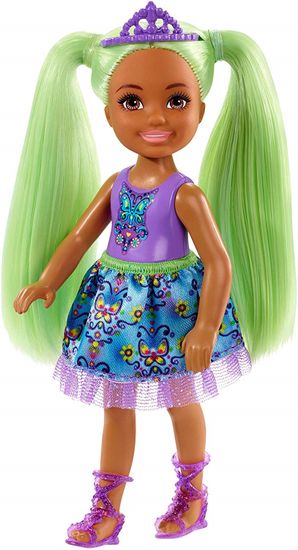 Mattel Barbie Mesés Chelsea zöld hajjal