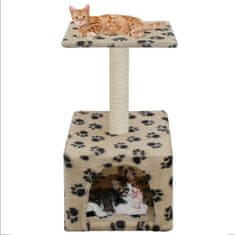 Greatstore bézs macskabútor szizál kaparófával 55 cm