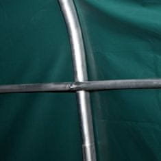 Greatstore sötétzöld elmozdítható PVC állattartó sátor 550 g/m² 3,3 x 16 m