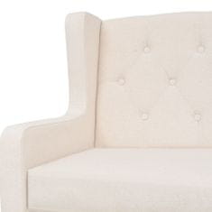 Greatstore 2 személyes krém-fehér szövet kanapé