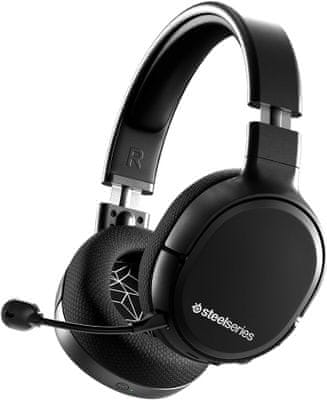 Fejhallgató SteelSeries Arctis 1 Wireless (61512) 40mm átalakítók, tiszta hangzás, magas hangok, gamer headset