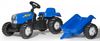 Rolly Kid lábbal hajtható traktor pótkocsival kék