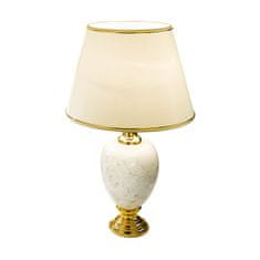 Kolarz DAUPHIN bézs asztali lámpa arany díszítéssel, magassága 86 cm