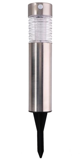 GRUNDIG Napelemes lámpa mozgásérzékelővel, rozsdamentes acél, 6x39 cm