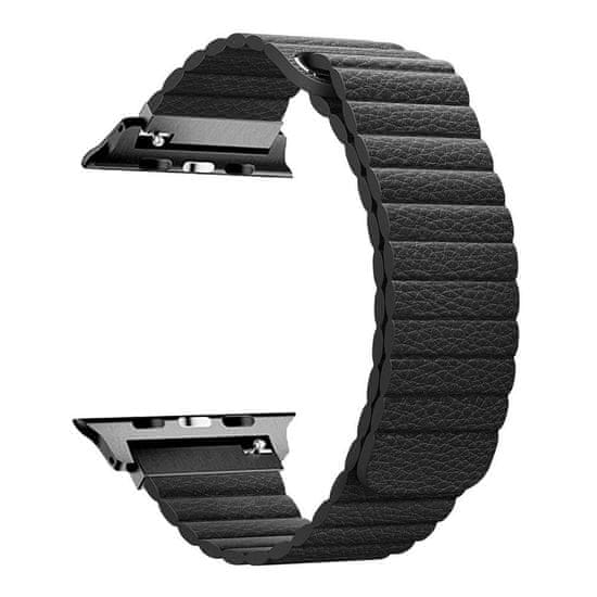 BStrap Leather Loop szíj Apple Watch 38/40/41mm, Black