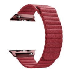 BStrap Leather Loop szíj Apple Watch 38/40/41mm, Red