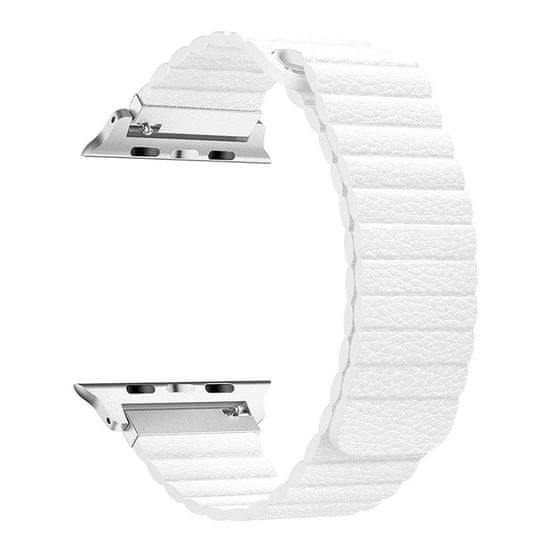 BStrap Leather Loop szíj Apple Watch 42/44/45mm, White