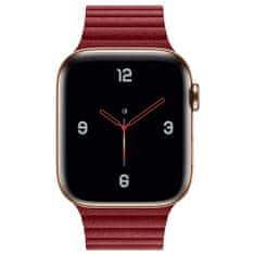 BStrap Leather Loop szíj Apple Watch 42/44/45mm, Red