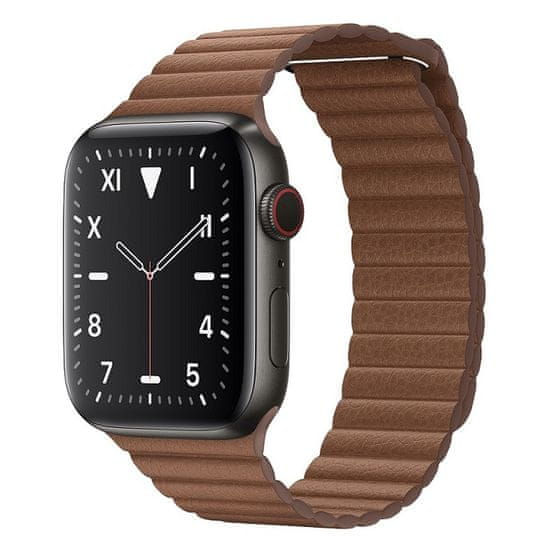 BStrap Leather Loop szíj Apple Watch 42/44/45mm, Brown