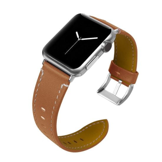 BStrap Leather Italy szíj Apple Watch 42/44/45mm, Brown
