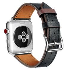 BStrap Leather Rome szíj Apple Watch 42/44/45mm, Black