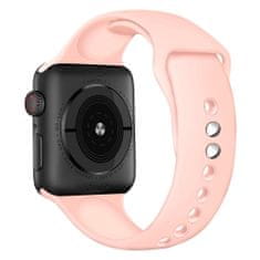 BStrap Soft Silicone szíj Apple Watch 38/40/41mm, Pink Sand