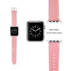 BStrap Leather Italy szíj Apple Watch 38/40/41mm, Pink