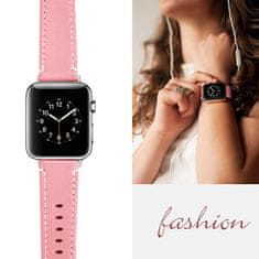 BStrap Leather Italy szíj Apple Watch 38/40/41mm, Pink