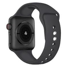 BStrap Soft Silicone szíj Apple Watch 42/44/45mm, Black