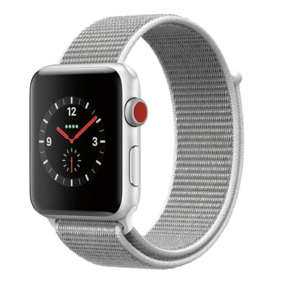 BStrap Nylon szíj Apple Watch 42/44/45mm, Silver