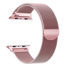 BStrap Milanese szíj Apple Watch 42/44/45mm, Rose Pink