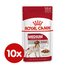 Royal Canin Medium Felnőtt alutasakos kutyaeledel, 10 x 140 g