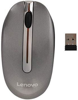 Optikai vezeték nélküli egér Lenovo Wireless Mouse N3903, ezüst (GX30N72243) kényelmes hosszú élettartam nagy pontosság