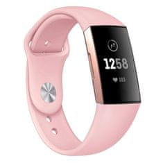 BStrap Silicone (Small) szíj Fitbit Charge 3 / 4, sand pink