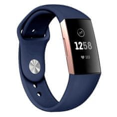 BStrap Silicone (Large) szíj Fitbit Charge 3 / 4, dark blue