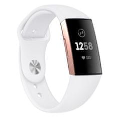 BStrap Silicone (Small) szíj Fitbit Charge 3 / 4, white
