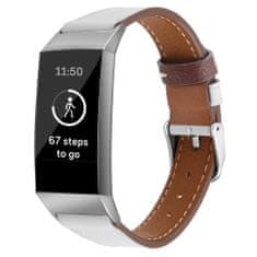BStrap Fitbit Charge 3 Leather Italy (Large) szíj, White