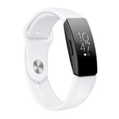 BStrap Silicone (Large) szíj Fitbit Inspire, white