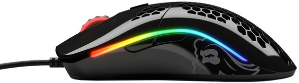 Glorious Model O- gamer egér, Magasfényű fekete (GOM-GBLACK) 6 gomb, makrók, ergonómia, RGB háttérvilágítás, 12 000 DPI, PixArt PMW3360
