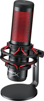 Gamer mikrofon Kingston HyperX Quadcast, fekete/piros (HX-MICQC-BK), on-line, chat, streaming