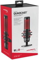 HyperX Quadcast, fekete/piros (HX-MICQC-BK)