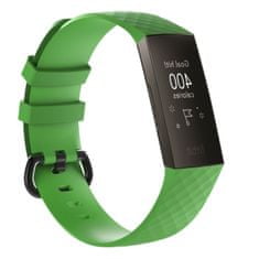 BStrap Silicone Diamond (Small) szíj Fitbit Charge 3 / 4, green