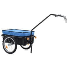 shumee kék acél kerékpár-utánfutó/kézi kocsi 155 x 60 x 83 cm