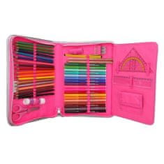 Miss Melody Nagy ceruza tok felszereléssel, , változó flitterekkel, rózsaszín