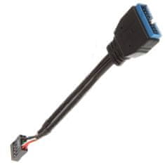 Akasa USB 3.0 – USB 2.0 adapter, 10 cm, fekete