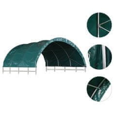 shumee zöld PVC állattartó sátor 3,7 x 3,7 m