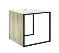 Mørtens Furniture Baise dohányzóasztal, 45 cm, tölgy/fekete