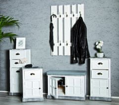 Mørtens Furniture Silasia I fali akasztó, 100 cm, fehér