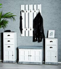 Mørtens Furniture Silasia I fali akasztó, 100 cm, fehér