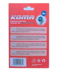 KOMA KOMA NK01 - Tanúsított cserefej Braun Oral-B Cross Action fogkefékhez, 4db