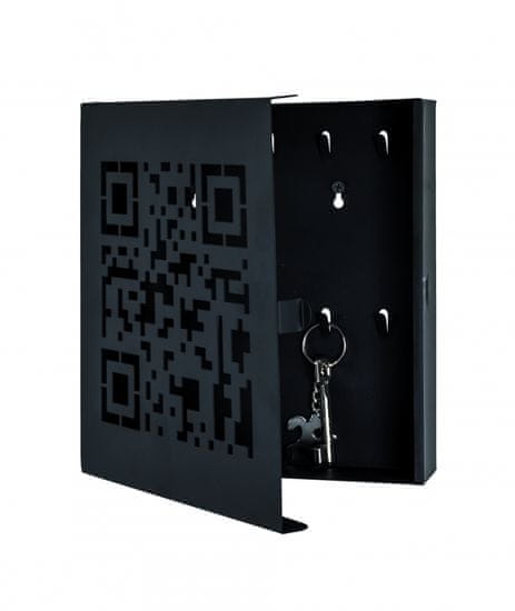 Mørtens Furniture Quinto kulcsszekrény, 24 cm, fekete